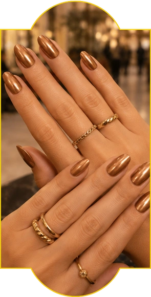Elegant hands in cozy café ambiance.