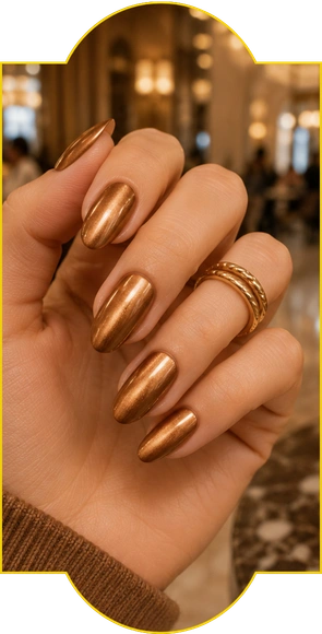Elegant manicure in chic café setting